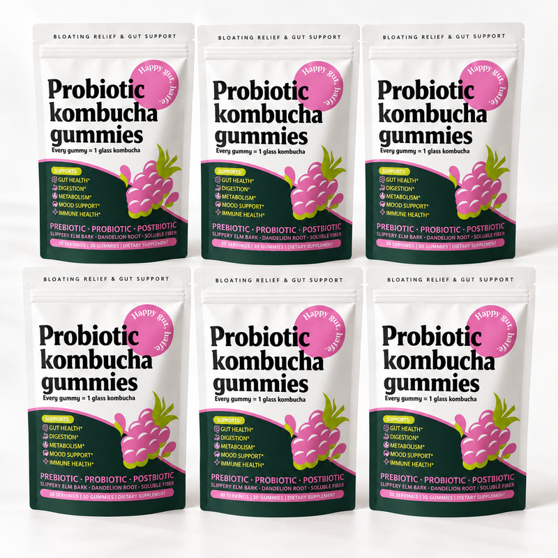 (6 Month Supply) Kombucha Probiotic Gummies